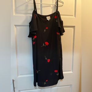Black dress with roses